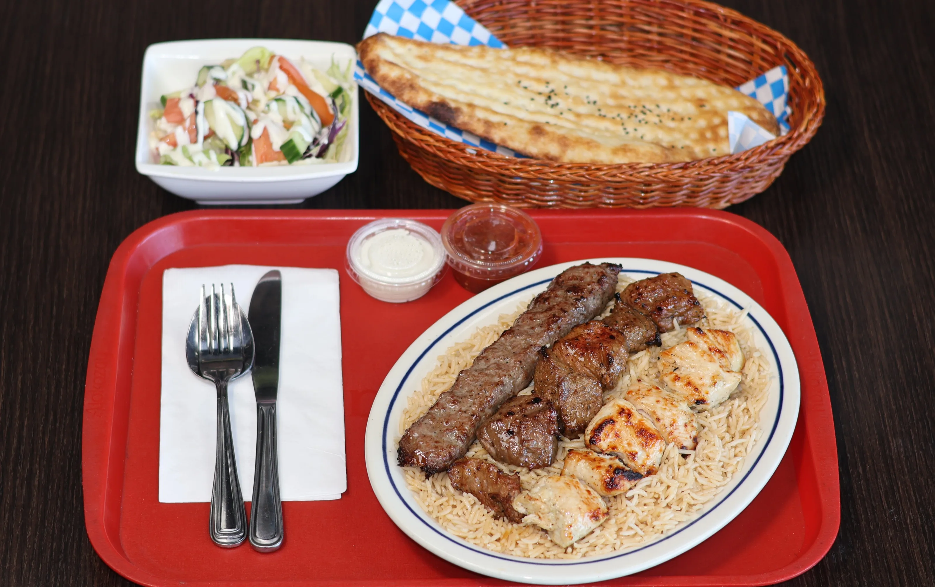 Afghani Sultani with Salad & Naan